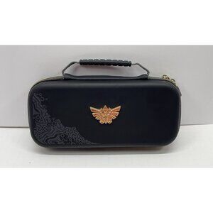 Legend Of Zelda Rubberized Black And Gold Carrying Case For Nintendo Switch Lite